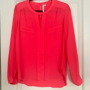 Hot Fuscia Keyhole Blouse
